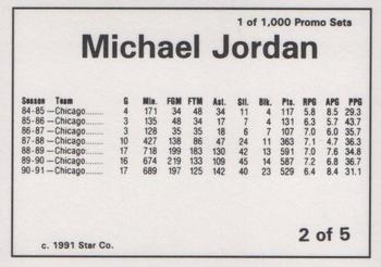 1997 1991 Star Michael Jordan (Unlicensed) - White Border, Black Text #2 Michael Jordan Back