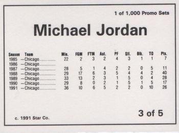1997 1991 Star Michael Jordan (Unlicensed) - White Border, Black Text #3 Michael Jordan Back
