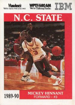 1989-90 NC State Wolfpack #NNO Mickey Hinnant Front