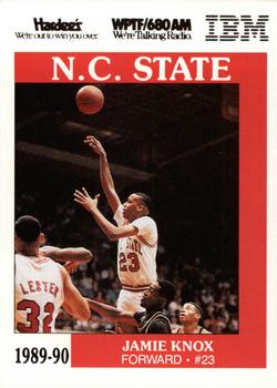 1989-90 NC State Wolfpack #NNO Jamie Knox Front