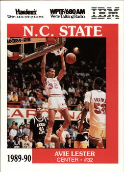 1989-90 NC State Wolfpack #NNO Avie Lester Front