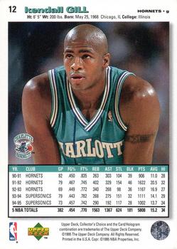 1995-96 Collector's Choice English II #12 Kendall Gill Back