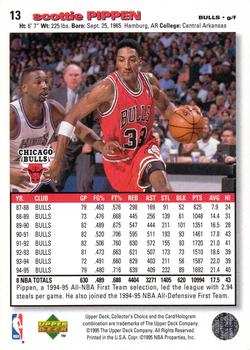 1995-96 Collector's Choice English II #13 Scottie Pippen Back