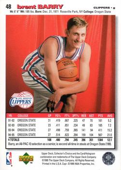 1995-96 Collector's Choice English II #48 Brent Barry Back