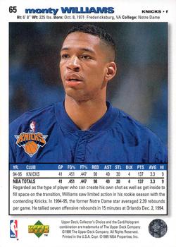 1995-96 Collector's Choice English II #65 Monty Williams Back