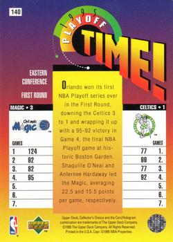 1995-96 Collector's Choice English II #140 Orlando Magic vs. Boston Celtics Back