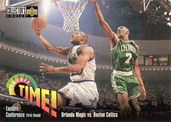 1995-96 Collector's Choice English II #140 Orlando Magic vs. Boston Celtics Front