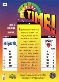 1995-96 Collector's Choice English II #148 Orlando Magic vs. Chicago Bulls Back
