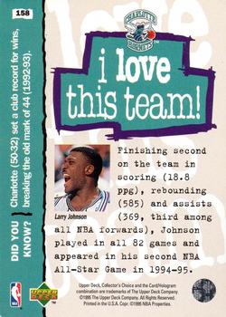 1995-96 Collector's Choice English II #158 Larry Johnson Back
