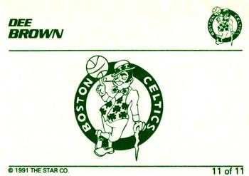 1990-91 Star Dee Brown - Glossy #11 Dee Brown Back