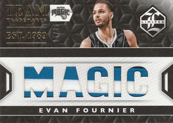 2015-16 Panini Limited - Team Trademarks Prime #22 Evan Fournier Front