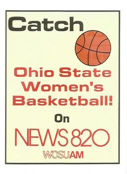 1992-93 Ohio State Buckeyes Women #16 Sponsor Card WOSU-AM Front