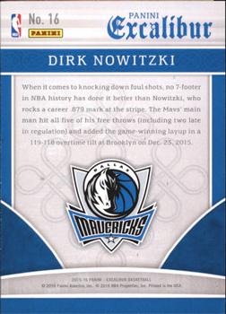 2015-16 Panini Excalibur - Team Titans Silver #16 Dirk Nowitzki Back