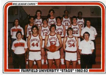1982-83 Big League Cards Fairfield University Stags #13 Fairfield Stags Team Front