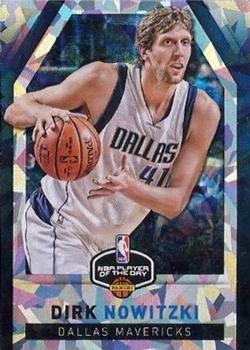 2015-16 Panini Player of the Day - Cracked Ice #13 Dirk Nowitzki Front