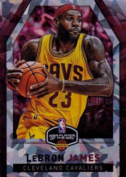 2015-16 Panini Player of the Day - Cracked Ice #14 LeBron James Front