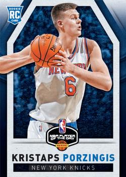 2015-16 Panini Player of the Day - Rookies #RC2 Kristaps Porzingis Front