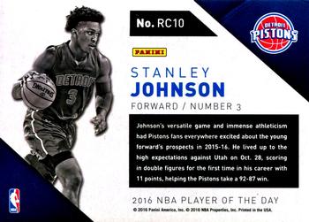 2015-16 Panini Player of the Day - Rookies #RC10 Stanley Johnson Back