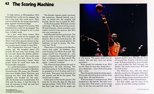 1987 NBA Pro Basketball Reading Kit #33 Wilt Chamberlain Front