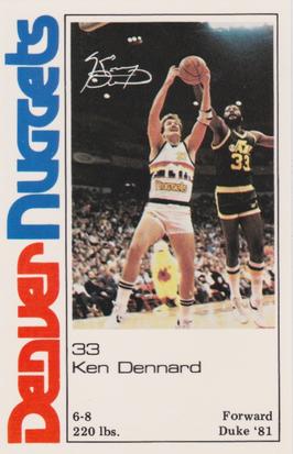 1983-84 Denver Nuggets Police #NNO Ken Dennard Front