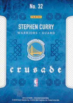 2015-16 Panini Excalibur - Crusade #32 Stephen Curry Back