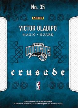 2015-16 Panini Excalibur - Crusade #35 Victor Oladipo Back