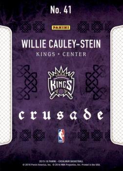 2015-16 Panini Excalibur - Crusade #41 Willie Cauley-Stein Back