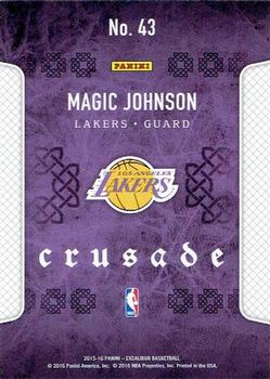 2015-16 Panini Excalibur - Crusade #43 Magic Johnson Back