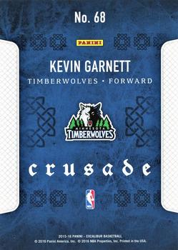 2015-16 Panini Excalibur - Crusade #68 Kevin Garnett Back