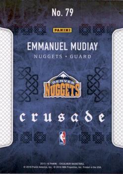 2015-16 Panini Excalibur - Crusade #79 Emmanuel Mudiay Back