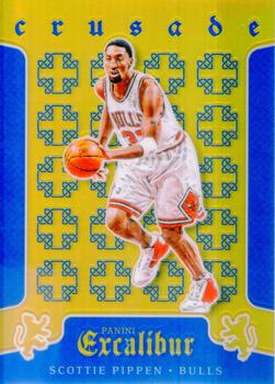 2015-16 Panini Excalibur - Crusade Blue #91 Scottie Pippen Front