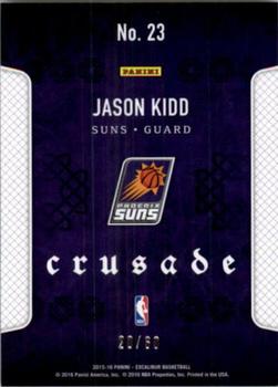 2015-16 Panini Excalibur - Crusade Purple #23 Jason Kidd Back