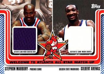 2003-04 Topps - Welcome to Atlanta All-Star Match-Up #WA-8 Stephon Marbury / Gilbert Arenas Front