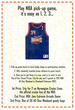 1996-97 Upper Deck - NBA Pick-Up Game Sweepstakes Stickers #NNO Houston Rockets Front