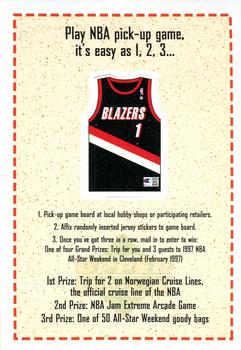 1996-97 Upper Deck - NBA Pick-Up Game Sweepstakes Stickers #NNO Portland Trail Blazers Front