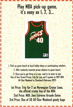 1996-97 Upper Deck - NBA Pick-Up Game Sweepstakes Stickers #NNO Seattle SuperSonics Front