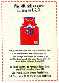 1996-97 Upper Deck - NBA Pick-Up Game Sweepstakes Stickers #NNO Washington Bullets Front