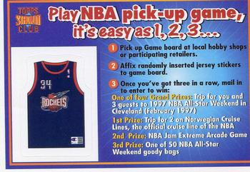 1996-97 Stadium Club - NBA Pick-Up Game Sweepstakes Stickers #NNO Houston Rockets Front