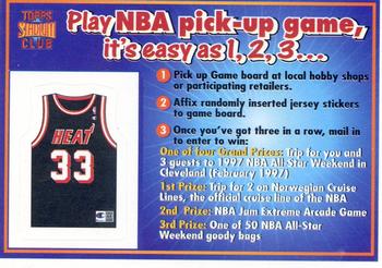 1996-97 Stadium Club - NBA Pick-Up Game Sweepstakes Stickers #NNO Miami Heat Front