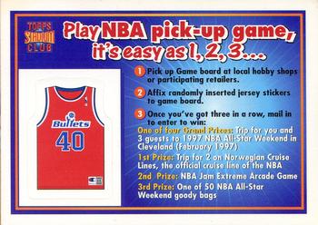 1996-97 Stadium Club - NBA Pick-Up Game Sweepstakes Stickers #NNO Washington Bullets Front