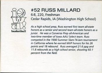 1991-92 Iowa Hawkeyes #NNO Russ Millard Back