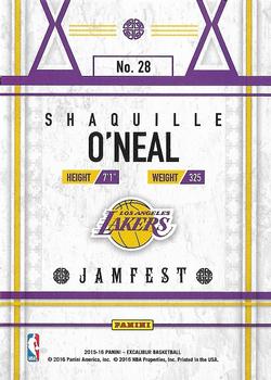 2015-16 Panini Excalibur - Jamfest #28 Shaquille O'Neal Back