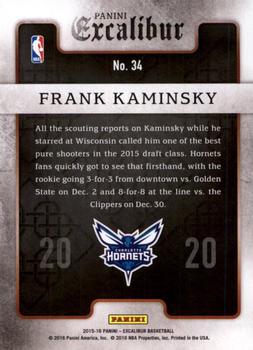 2015-16 Panini Excalibur - Team 2020 #34 Frank Kaminsky Back