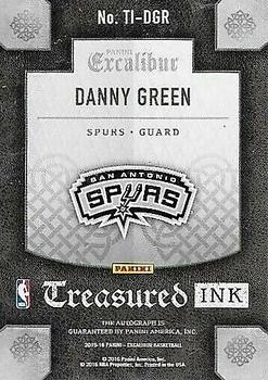 2015-16 Panini Excalibur - Treasured Ink #TI-DGR Danny Green Back
