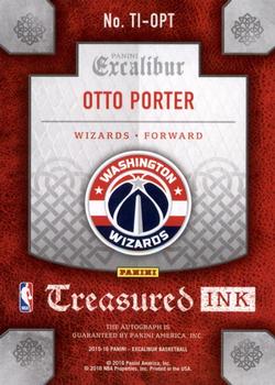 2015-16 Panini Excalibur - Treasured Ink #TI-OPT Otto Porter Back