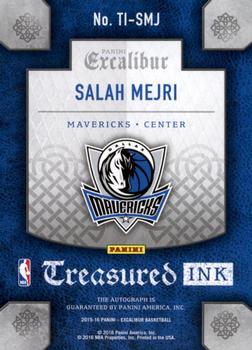 2015-16 Panini Excalibur - Treasured Ink #TI-SMJ Salah Mejri Back