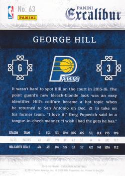 2015-16 Panini Excalibur - Silver #63 George Hill Back