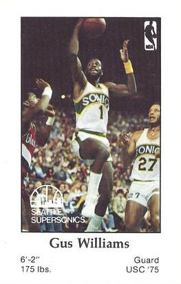 1979-80 Seattle SuperSonics Police #1 Gus Williams Front