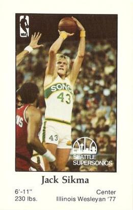 1979-80 Seattle SuperSonics Police #3 Jack Sikma Front
