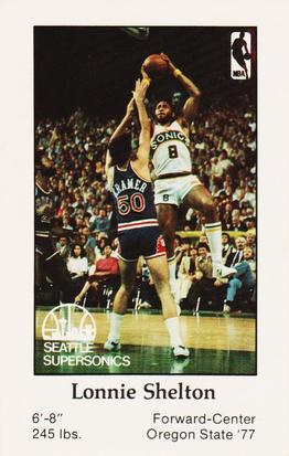 1979-80 Seattle SuperSonics Police #6 Lonnie Shelton Front